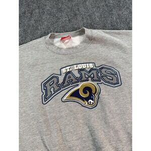 Vintage St Louis Rams Sweater Mens Medium Gray NFL Football Crewneck Pullover